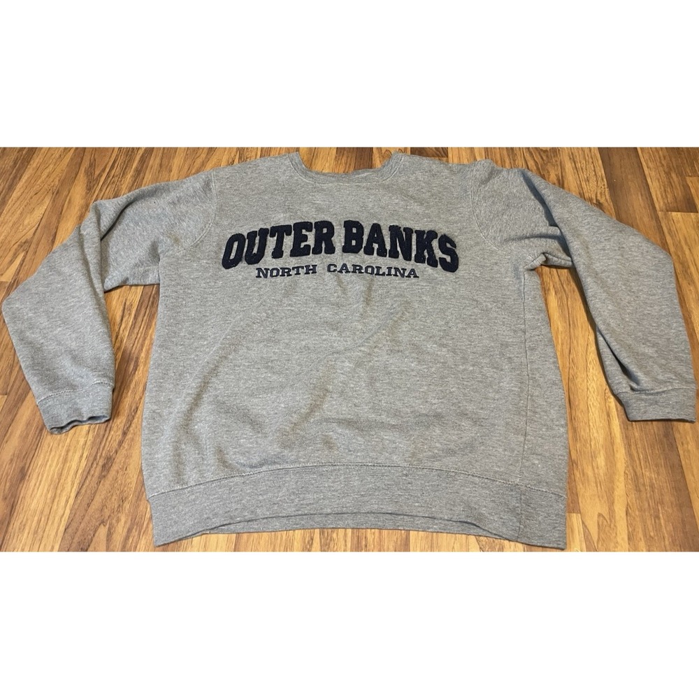 Pacific & Co Outer Banks North Carolina Sweatshirt Mens Medium Gray Fleece